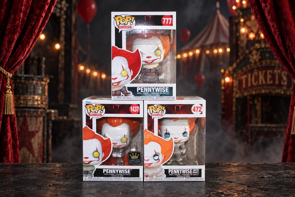 Funko Pop IT Pennywise Lot of 3 #1437 #472 #777 Vinyl Figures
